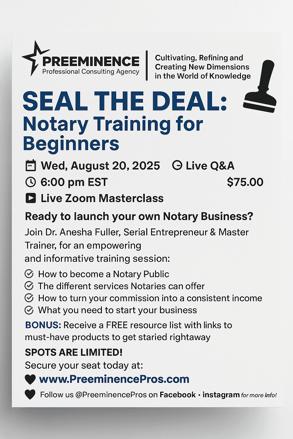 Seal the Deal: Notary Training for Beginners event visual